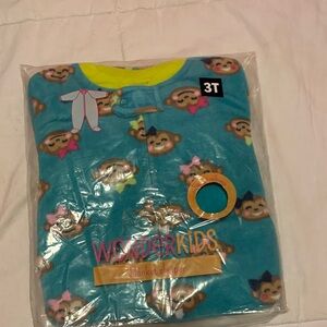Wonderkids Blue and Yellow Monkey Blanket Sleeper